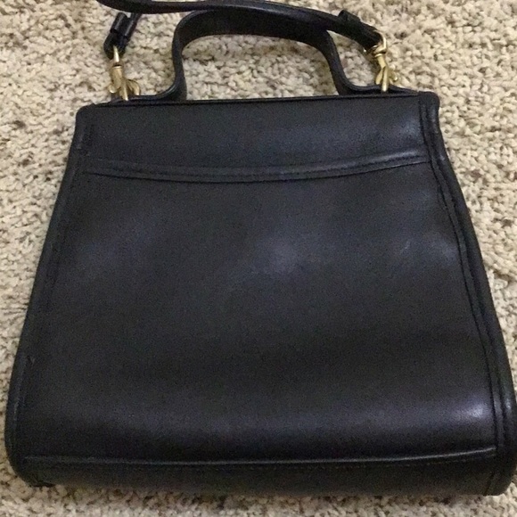 Rare Vintage Regina Coach Black Leather Mini Crossbody Handbag - Picture 7 of 9